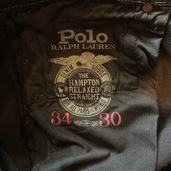 Men's Polo Ralph Lauren Hampton Straight Jeans Size 34x30 - Picture 5 of 5